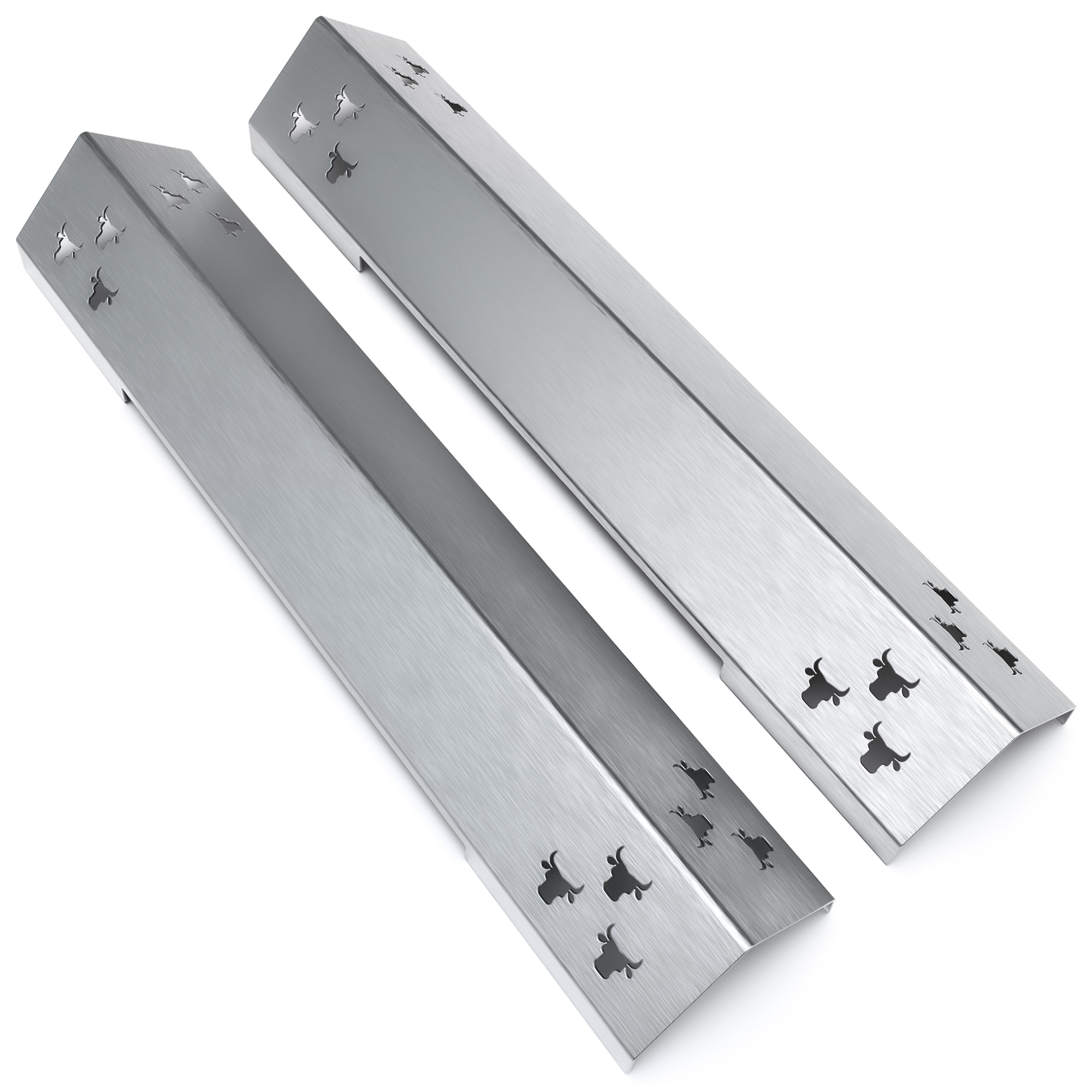Grill-Brennerabdeckung Aus Edelstahl – 4-teilig | Für Backyard, TEK, Master Forge & Perfect Flame Grills
