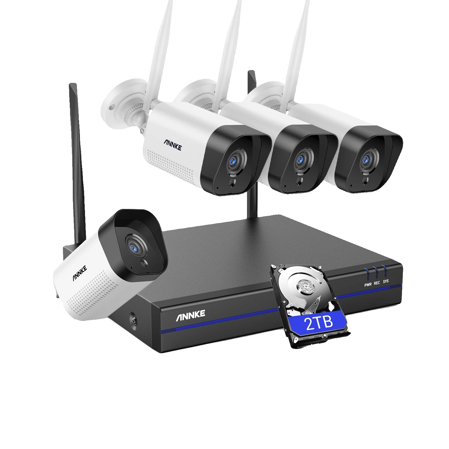 Vonkajšia monitorovacia kamera WLAN, obojsmerný zvuk, nočné videnie, 1/1,8"