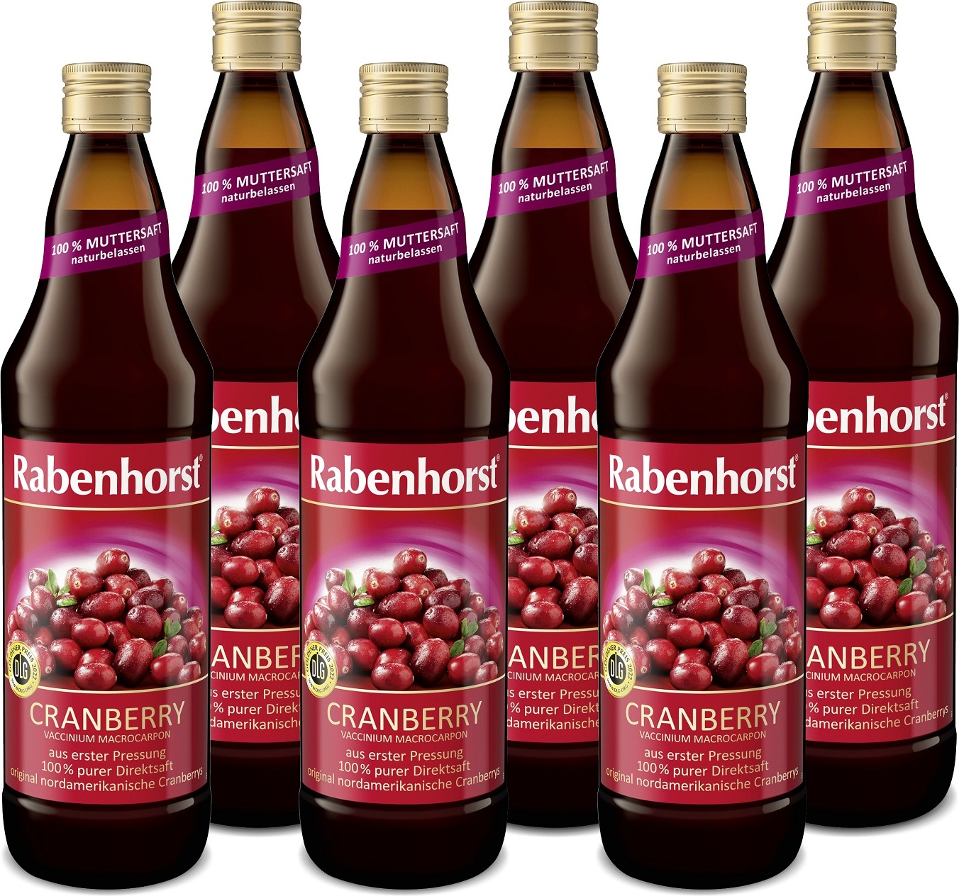 Haus Rabenhorst O. Lauffs RABENHORST Cranberry Muttersaft 6er Pack (6 x 700 ml) 300210