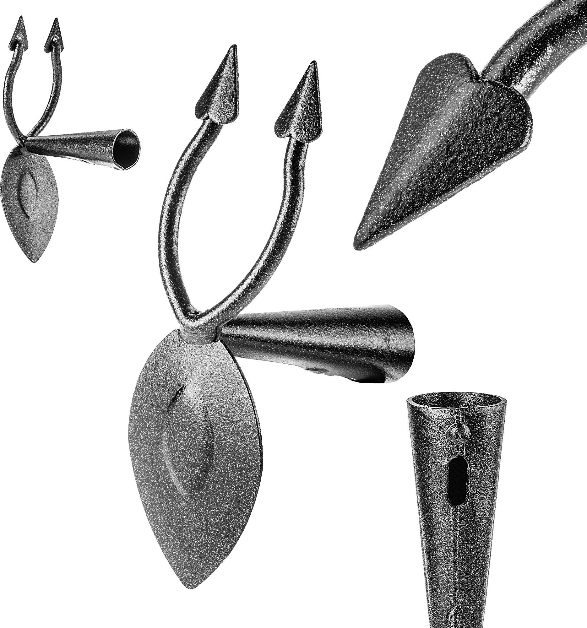 KADAX Gartenhakenkrallen zur Belüftung, 2-zackiger Stahl K10127