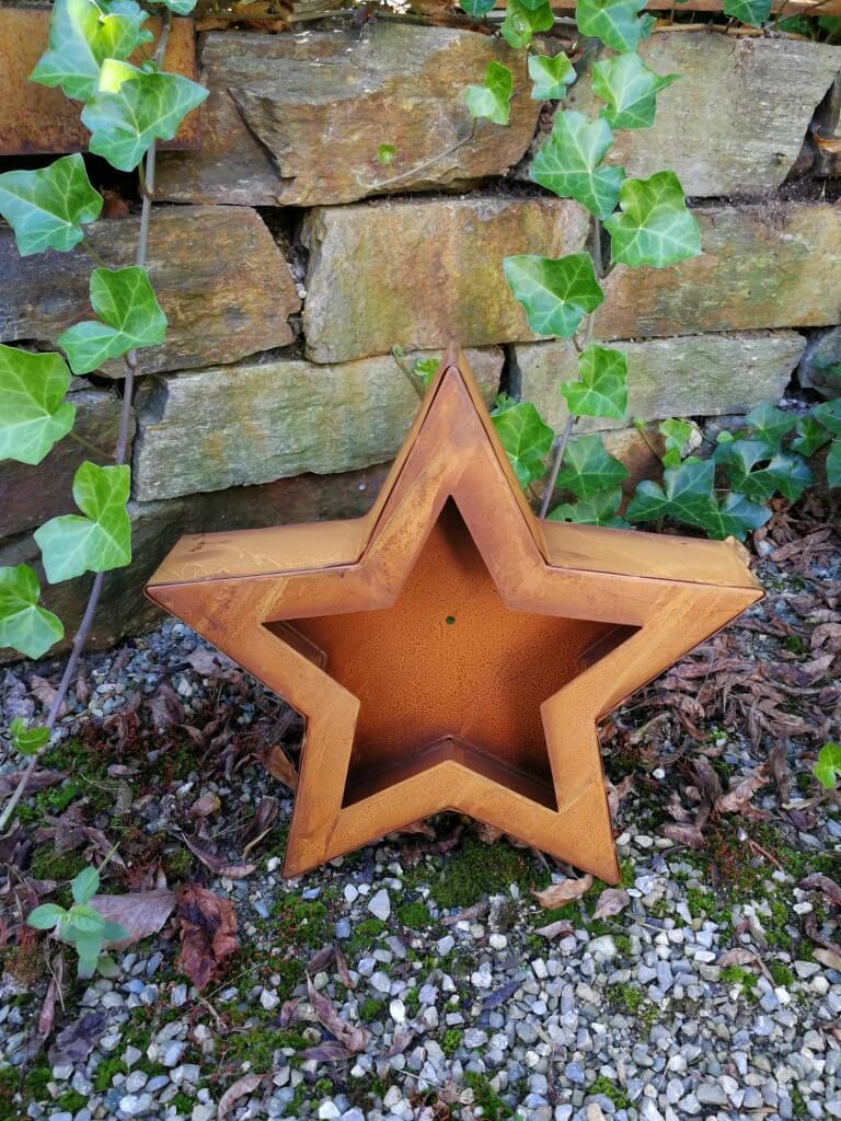 POSIWIO Edelrostoptik Stern zum Bepflanzen Edelrostoptik Stern zum Bepflanzen - 31 cm