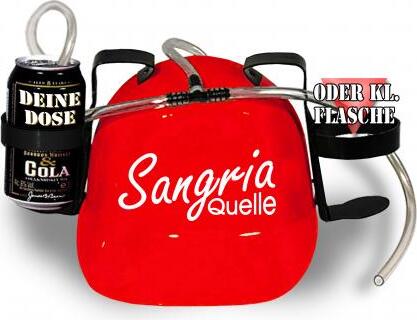 HSK Trinkhelm Spaßhelm mit Print - Sangria Quelle - 51636 Color - rot