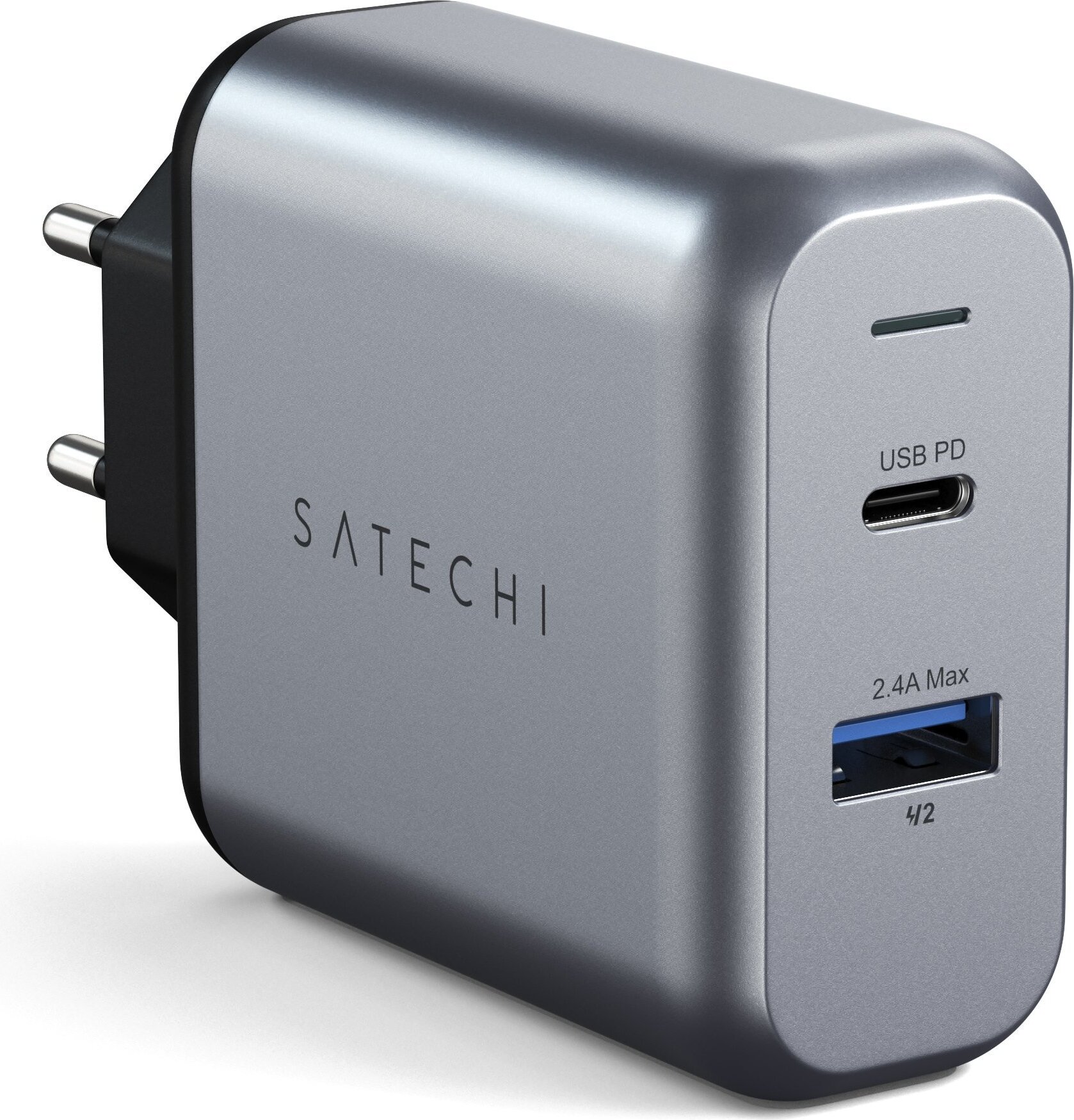 Satechi 2-port Ladegerät (30W) – LED-Anzeigelicht – Kompaktes, reisefreundliches Design – 1 x USB-C PD Port und 1 x USB-A Port ST-MCCAM-EU