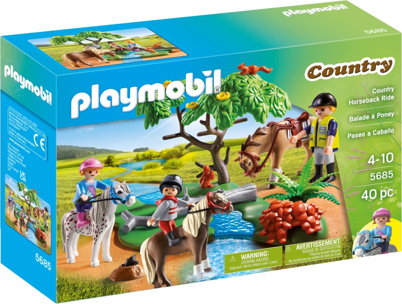 PLAYMOBIL Country Horseback Ride, Tier, Country Horseback Ride, 4 Jahr(e), Mehrfarbig 5685