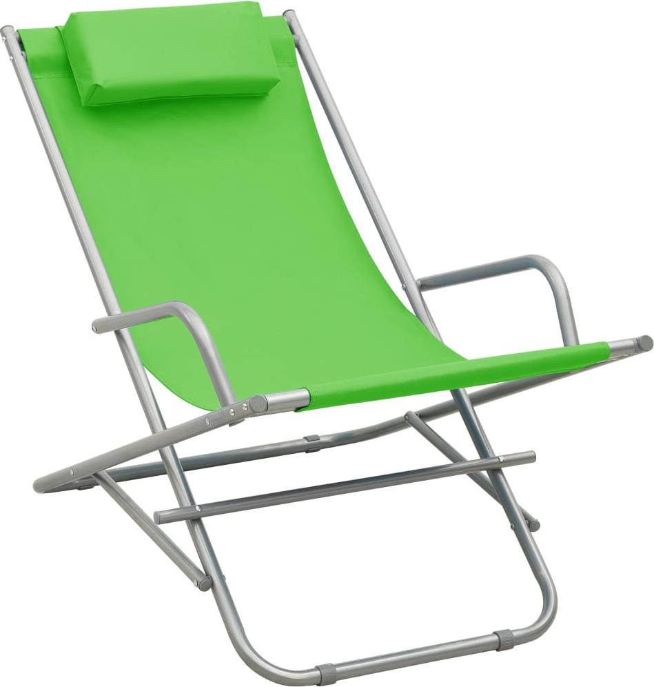 vidaXL Hojdacie kreslá 2 ks Oceľová zelená