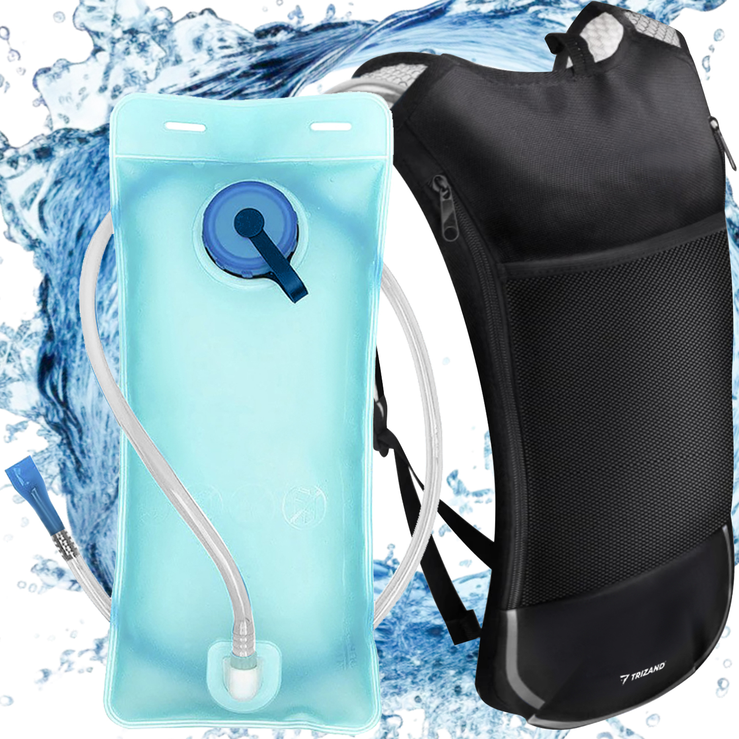 MT MALATEC Trinkrucksack mit Trinkblase und Trinkschlauch für Outdoor-Aktivitäten Marathonläufer Radsportler 23489 AM17721