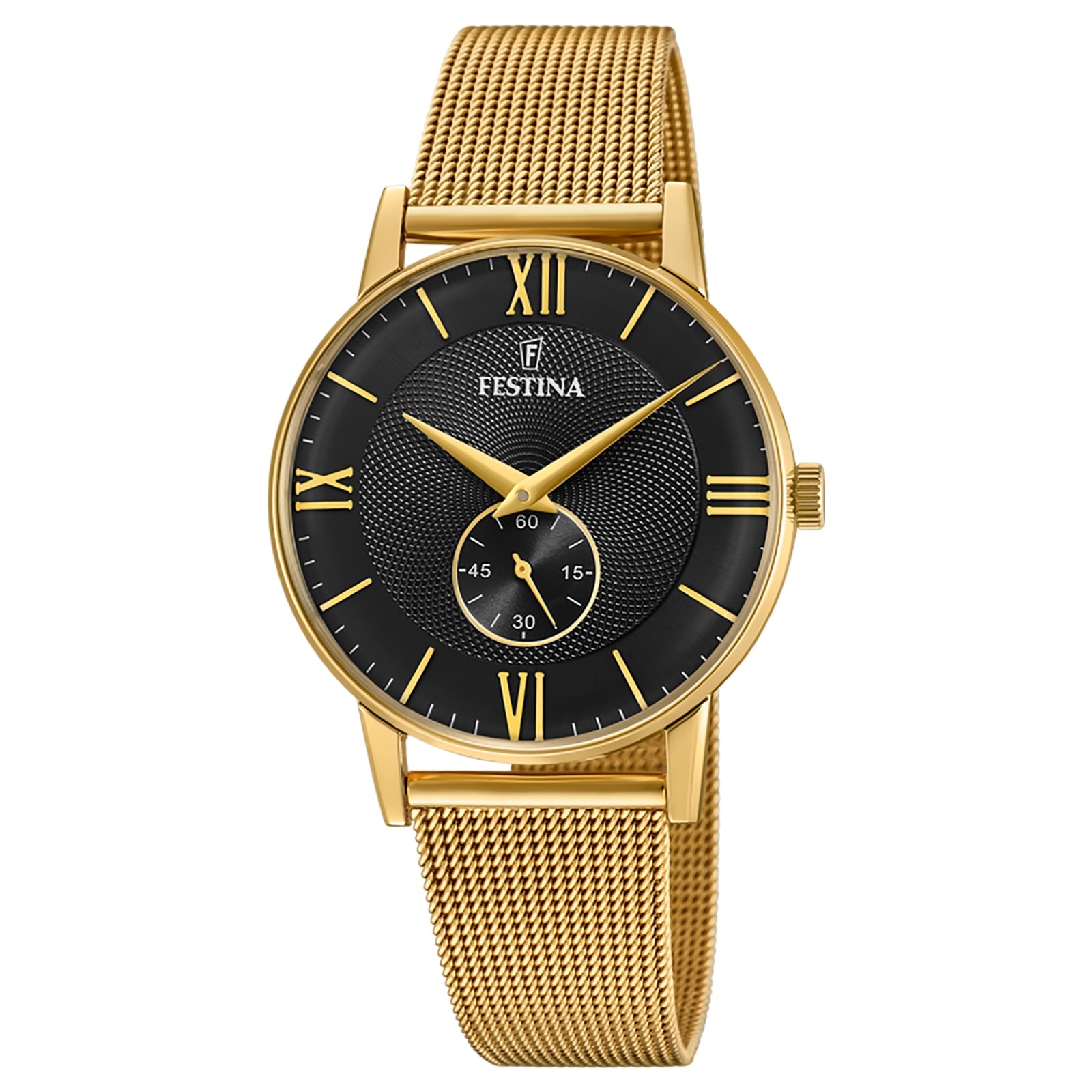 Pánske náramkové hodinky Festina Classic F20569/4 z nehrdzavejúcej ocele zlaté D2UF20569/4