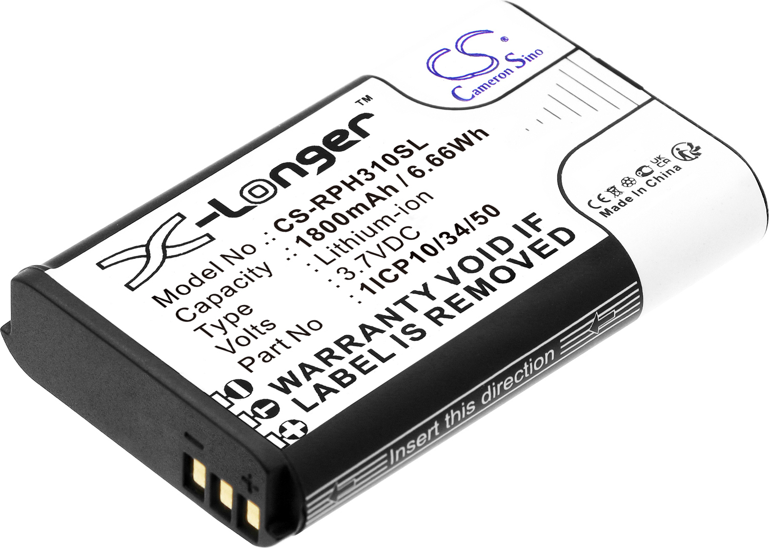 TECHTEK Akku Kompatibel mit [Rotronic] HygroPalm HP31, HygroPalm HP32, HygroPalm HP6, HygroPalm HP7, HygroPalm HP7-2 Ersetzt 1ICP10/34/50