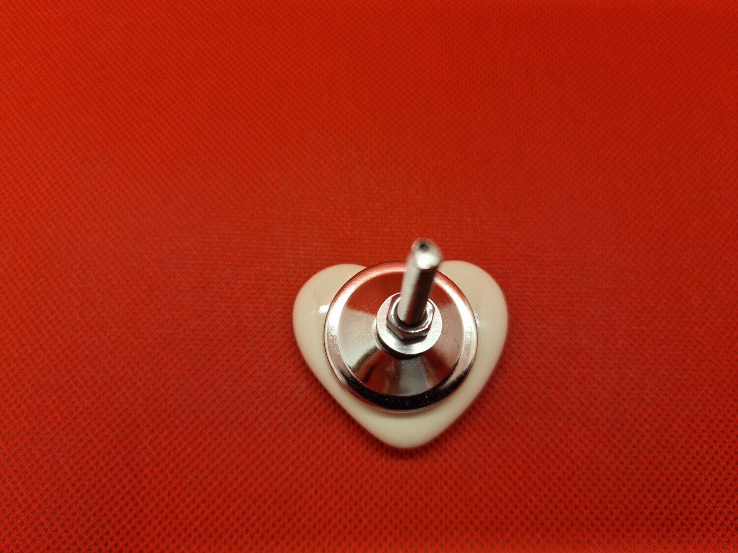 Gisela Graham 4er Set weiße Keramik Herz Knäufe. Verleiht Ihren Möbeln einen charmanten Look 33859-4er Set