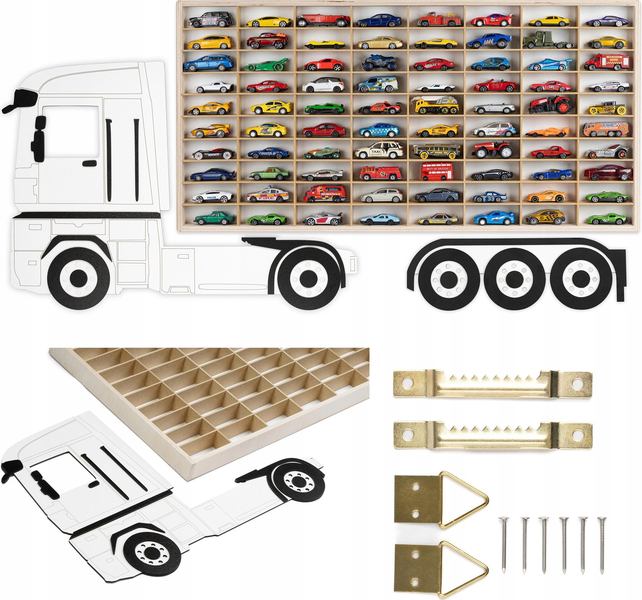 bez marki Regal für Hot Wheels Autos 80 Fächer für Autos LKW
