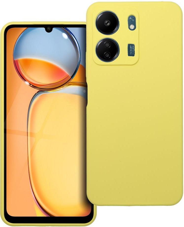 SILIKÓNOVÝ 2mm kryt mobilného telefónu vhodný pre XIAOMI REDMI 13C žltý