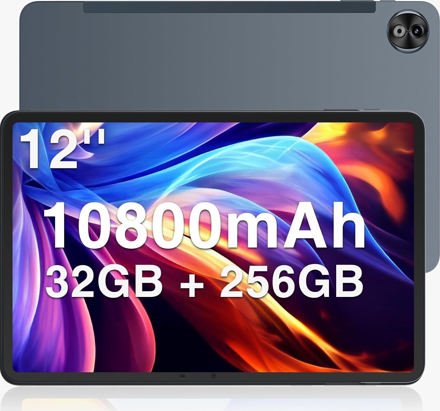 Tablet 12" Android 13 Tablet, 32GB + 256GB ROM/2TB TF Helio G99 Octa-Core Gaming Tablet 10800mAh 2.4K displej 16MP+8MP Dual SIM Tablet PC 4G LTE