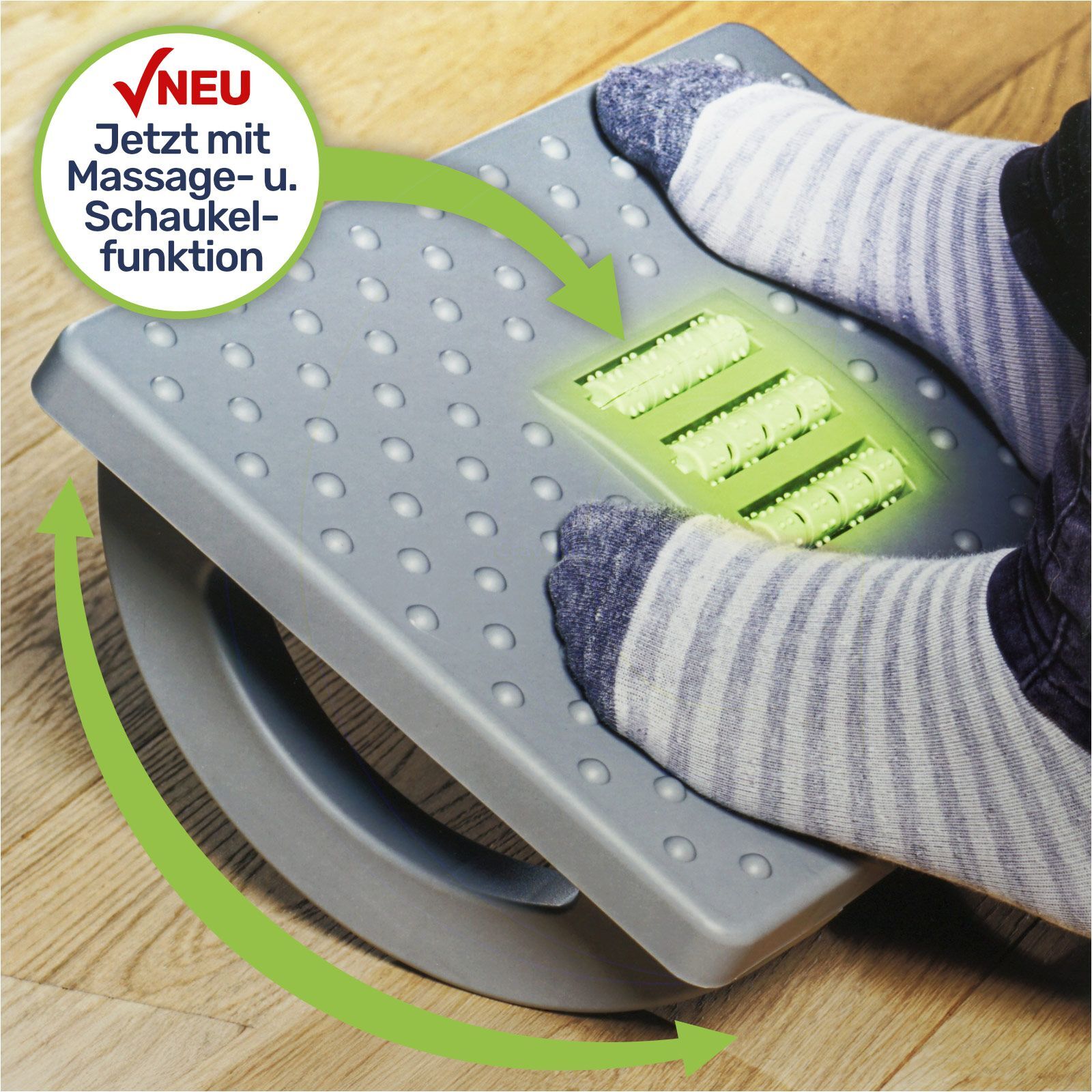 Gravidus Ergonomische Fußablage mit Rollenmassage g-14835