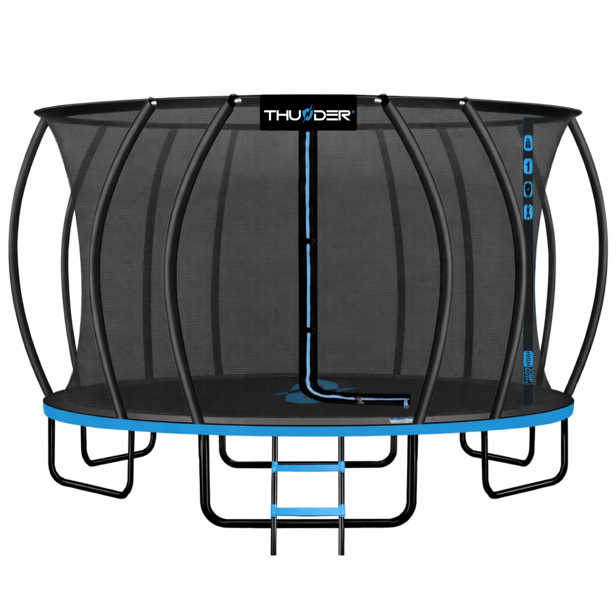 Thunder Záhradná trampolína Ultra 488 cm 16 ft vnútorná sieť 150 kg Čierna Modrá