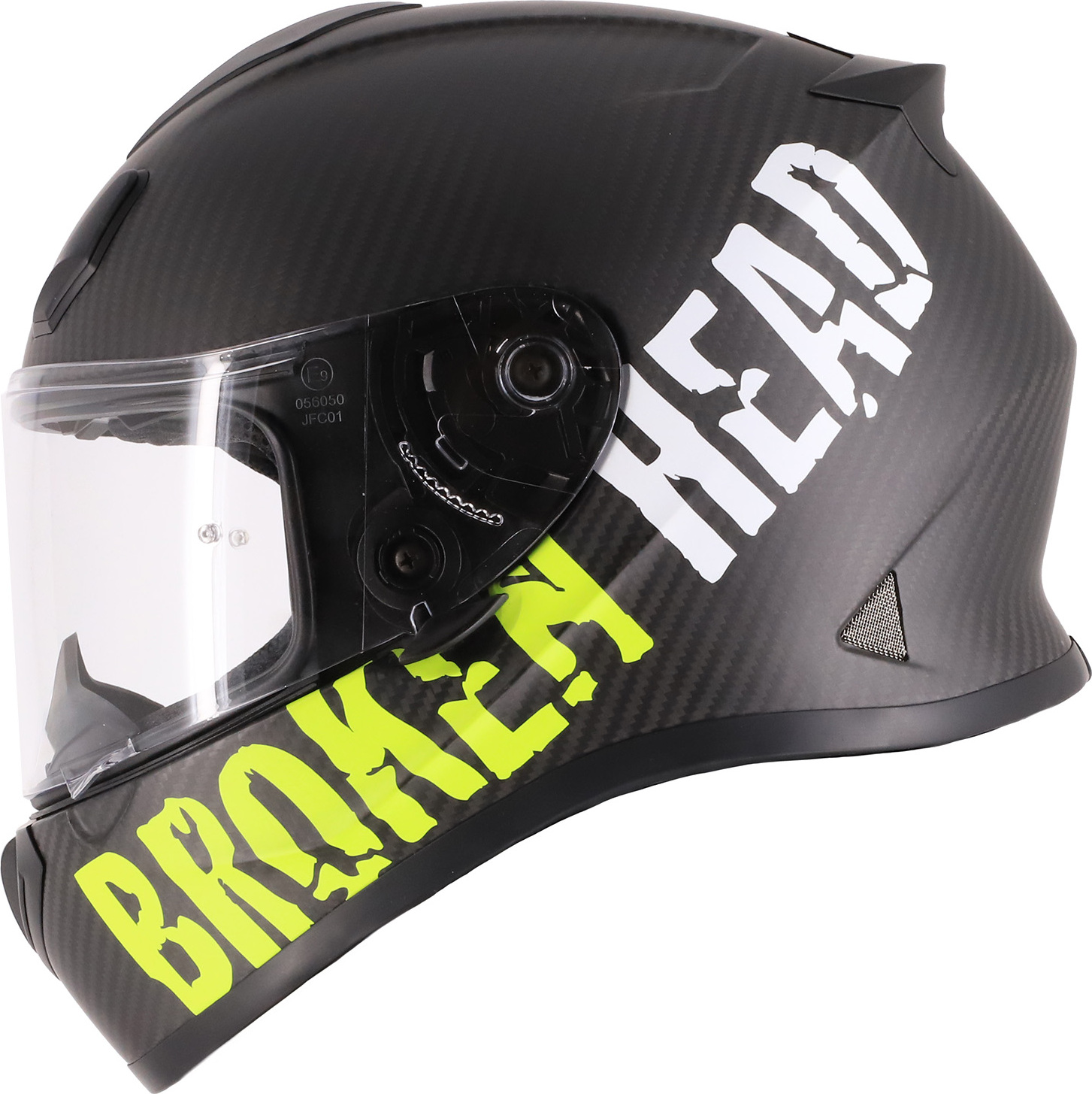 Broken Head Racing-Helm BeProud Light Carbon Gelb (Größe L) : L (59-60 cm) Größe: L (59-60 cm)