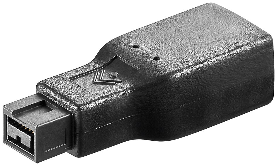 Goobay 68188 FireWire™ 400 Adapter, 9 Pin zu 6 Pin, 1 Stk. im Plastikbeutel - FireWire 800 Stecker (9-Pin) > FireWire 400 Buchse (6-Pin)