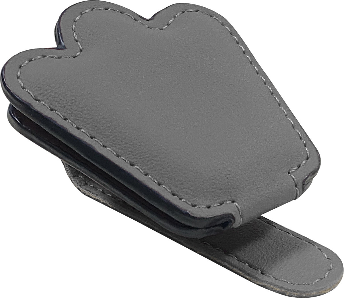 INF Sonnenbrillenhalter aus Nappaleder für die Auto-Sonnenblende Grau 367415