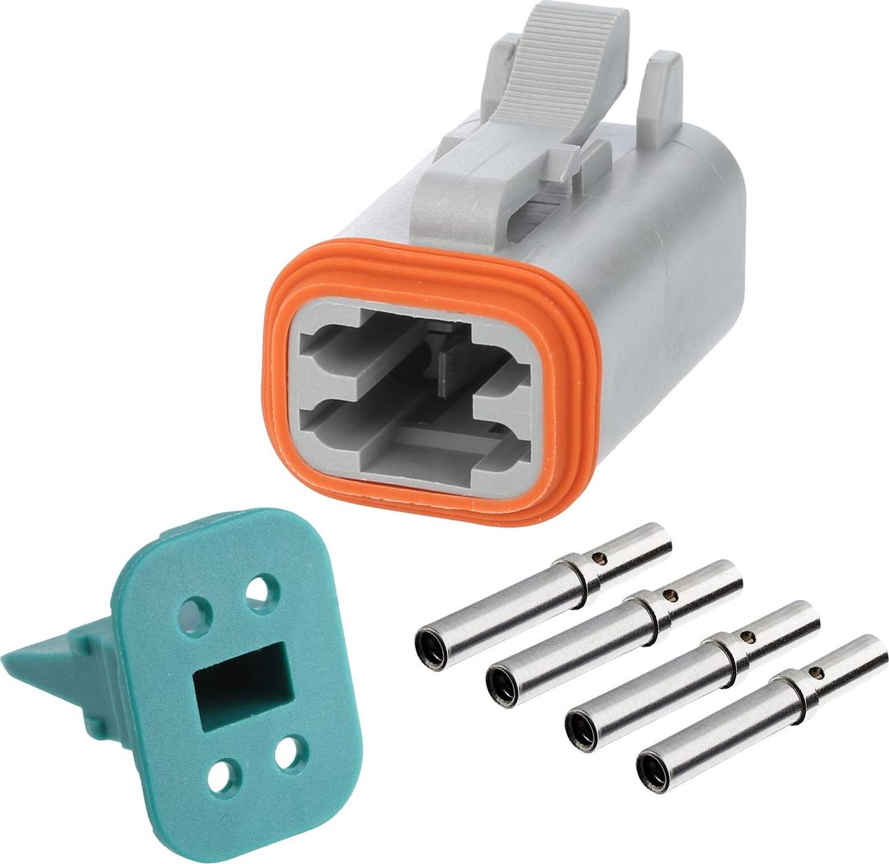 Amphenol AS-4SF 105 SET-Kabeldose AT-Serie Buchse, 4-polig, Crimpanschluss Isolationsdurchmesser 2,24mm - 3,68mm, AT06-4S-KIT01