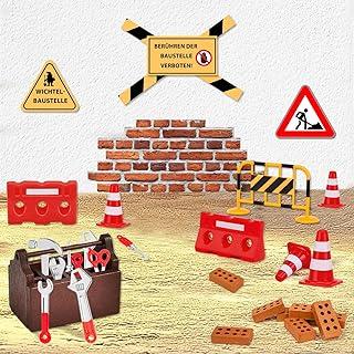 Akhan Wichtel Zubehör Baustelle,24Pcs Wichtel Baustelle Set,Miniatur Wichtel Zubehör,Wichteltür Baustelle Puppenhaus Zubehör 1/12,Wichtelbaustelle Miniatur Deko Weihnachten,Wichtel Baustelle Einzug 174806238