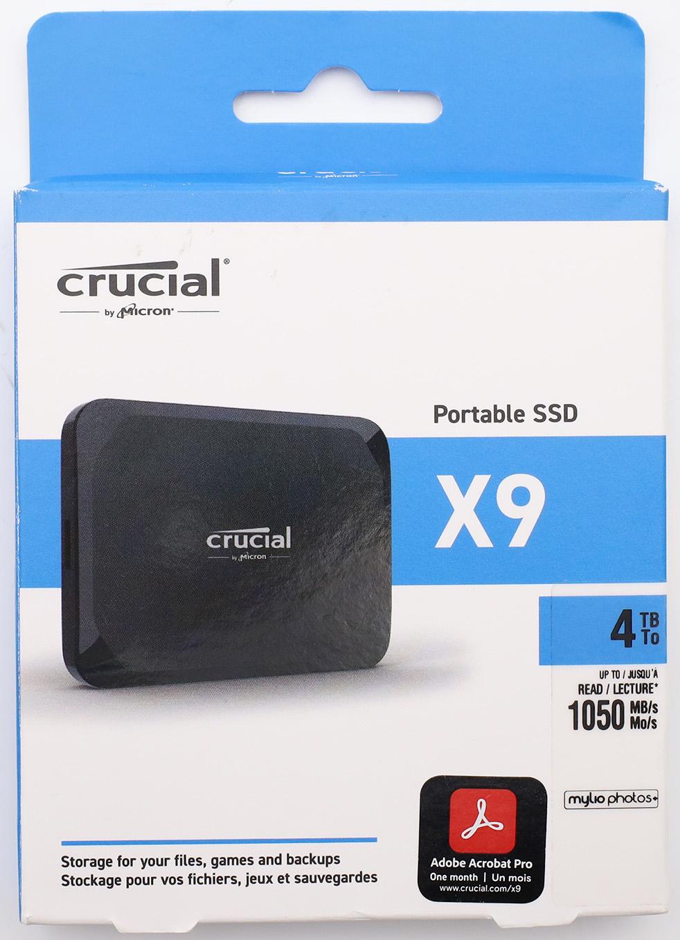 Crucial X9 Portable SSD 4TB USB-C 3.1 Solid State Drive externer Datenträger CT4000X9SSD902