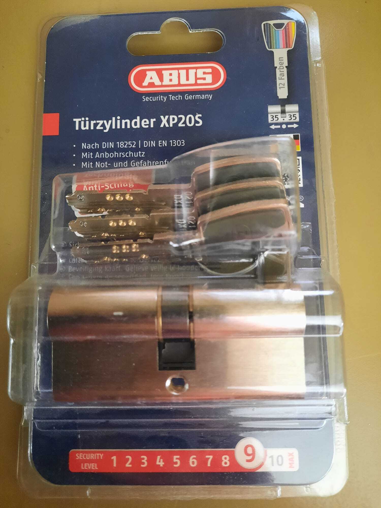 ABUS Profil-Zylinder D6XNP 35/40 it Codekarte und 5 Schlüsseln, 48301
