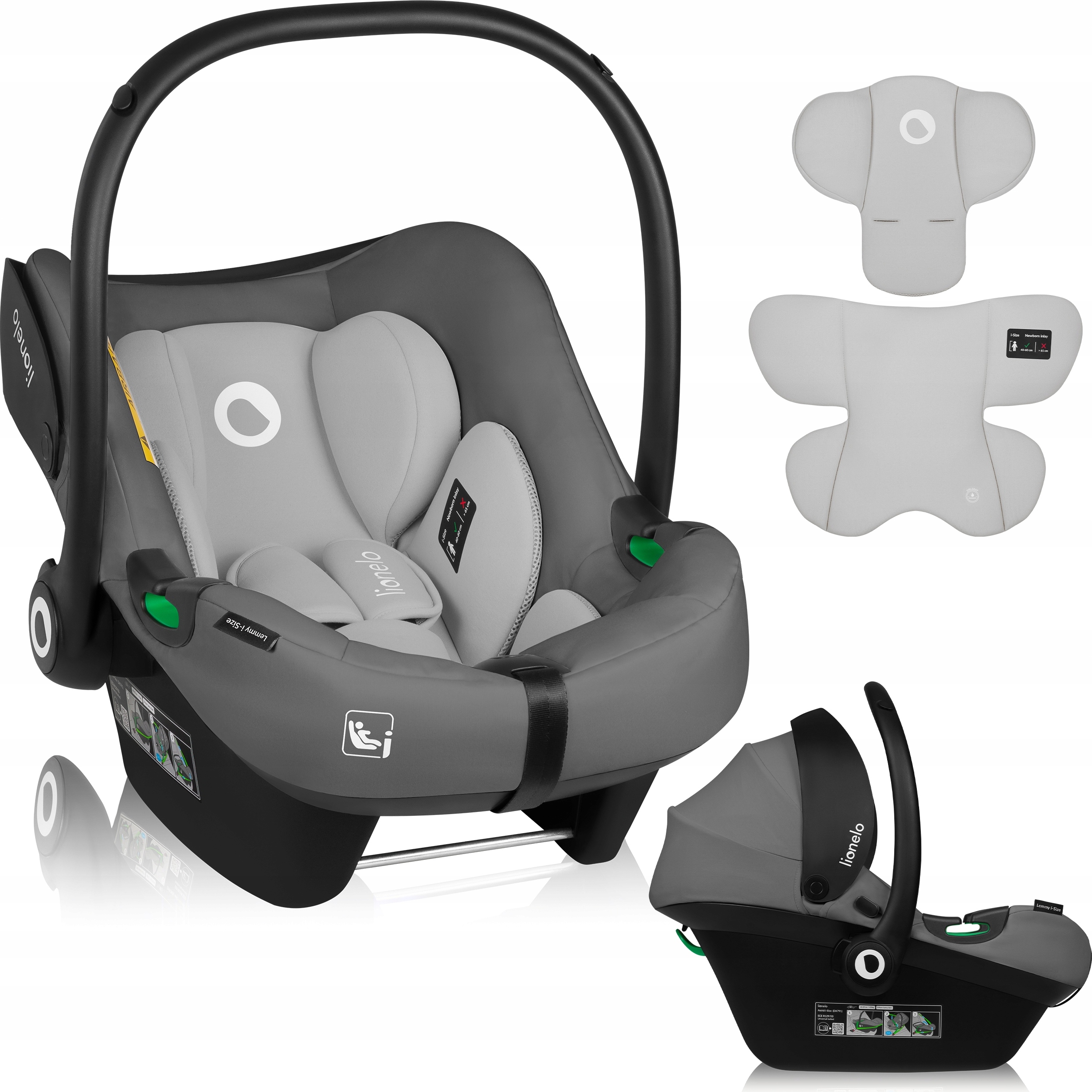 Lionelo Lemmy i-Size 40-87 cm Kindersitz rückwärtsgerichtet mit SideProtect
