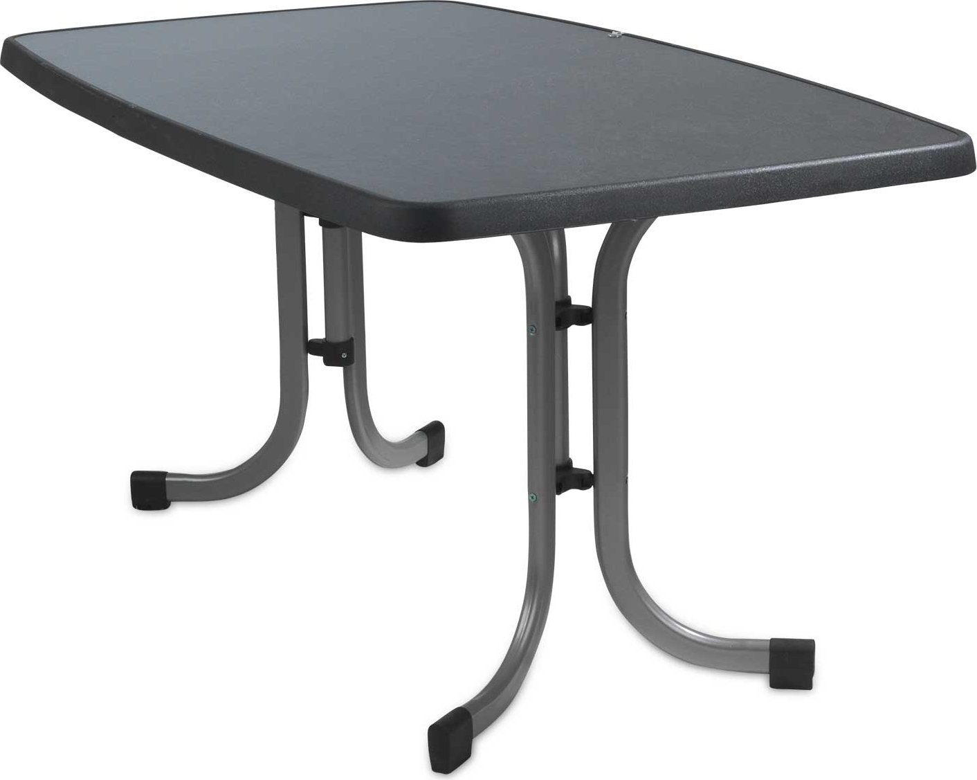 Gartentisch - Grau - 150 x 90 cm - Mecalit - Metallgestell - klappbar