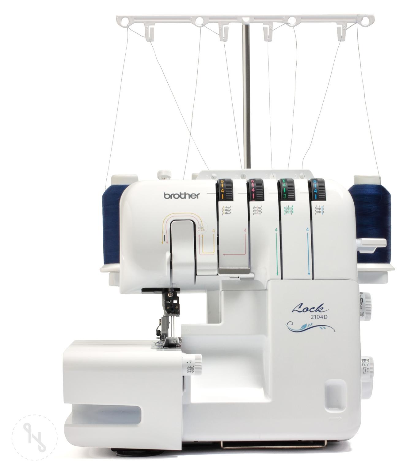 Brother 2104D, Weiß, Overlock-Nähmaschine, Overlock, Nähen, Drehregler, Elektro, 282 mm