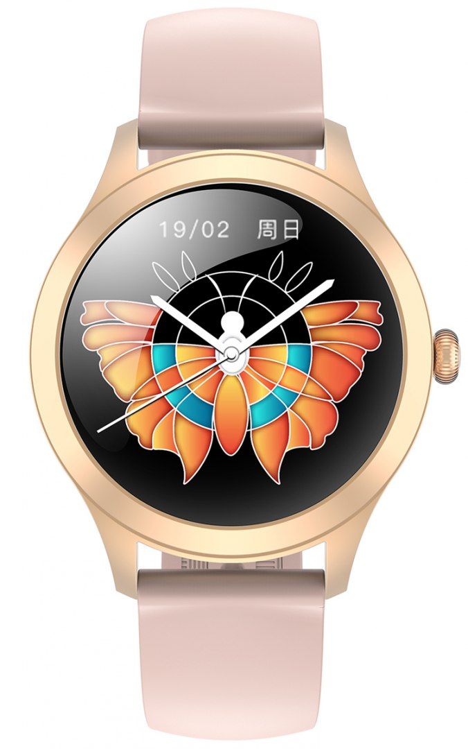 Dámske hodinky SMARTWATCH G.Rossi SW014G-3 Pink Gold, silikónový remienok
