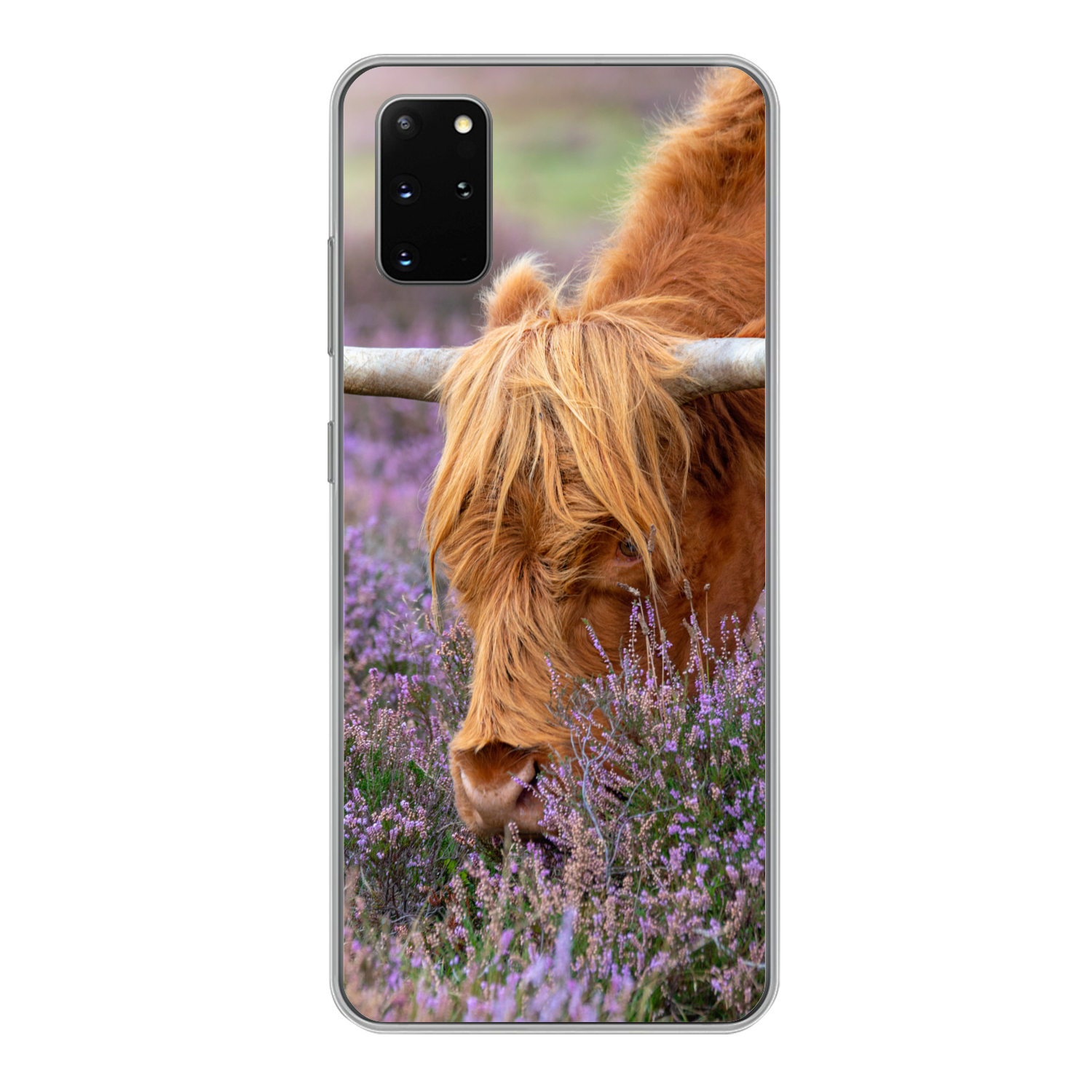Kryt mobilného telefónu pre Samsung Galaxy S20 Plus Scottish Highlander - Zvieratá - Heath Silikónové mäkké puzdro