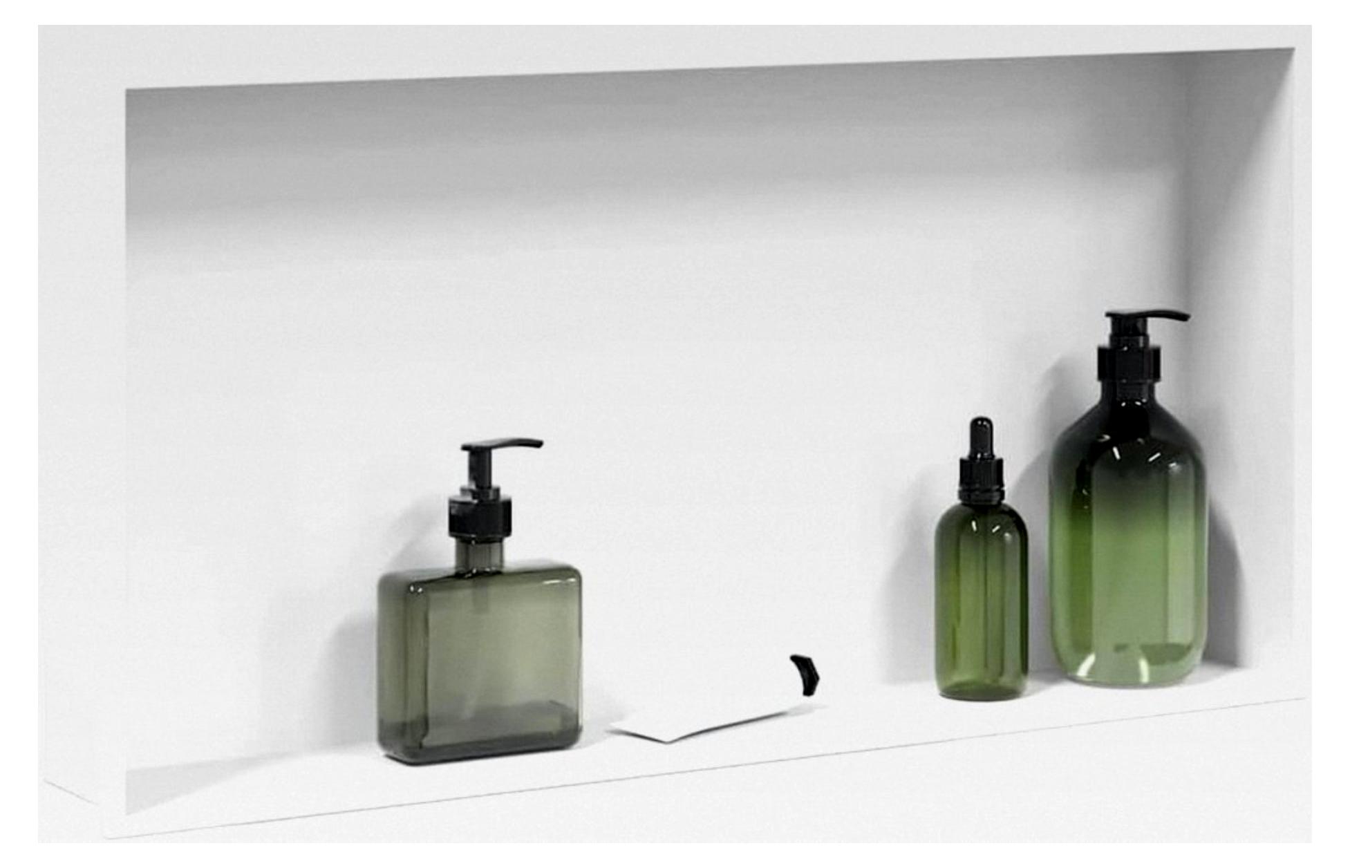Markenlos Duschnische Mattweiß 62x32x9 cm Edelstahl, Wandnische Dusche, Badnische, Einbaunische