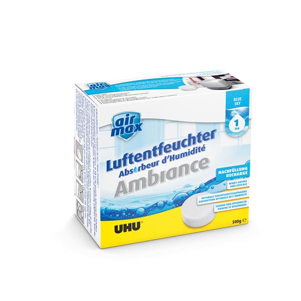 Luftentfeuchter Tabs Blue Sky zu UHU Max Ambiance 1x500g