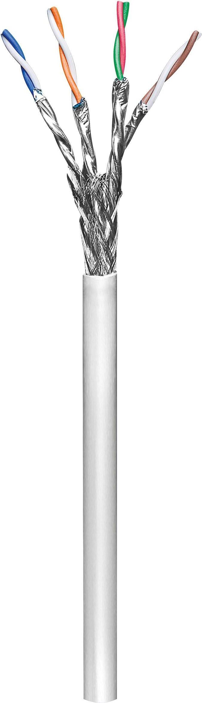 Sieťový kábel CAT 6, S/FTP (PiMF), sivý