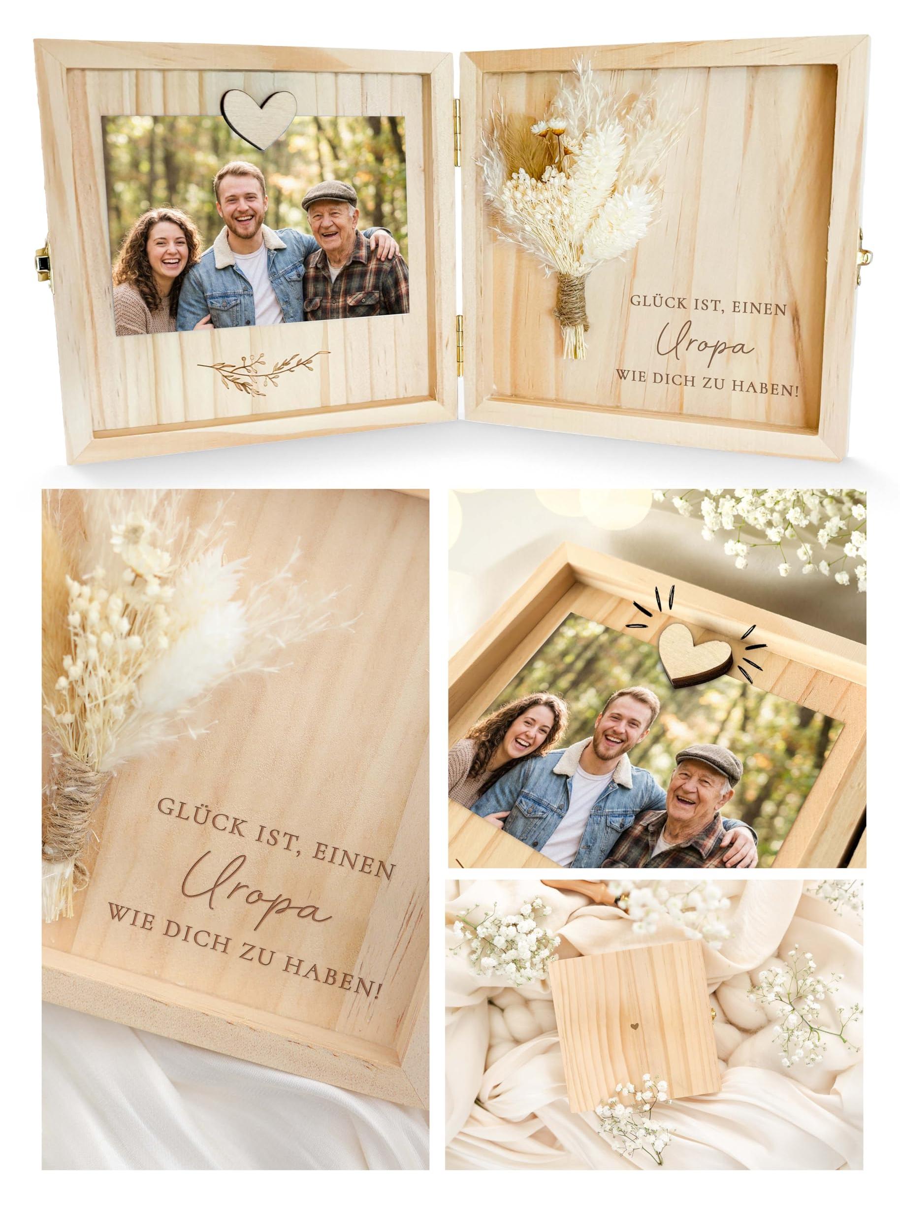 Markenlos Geschenk für den Urgroßvater – Es ist ein Segen, so einen Urgroßvater zu haben – Holzbox – Hochwertige Holzgeschenkbox 14 x 14 x