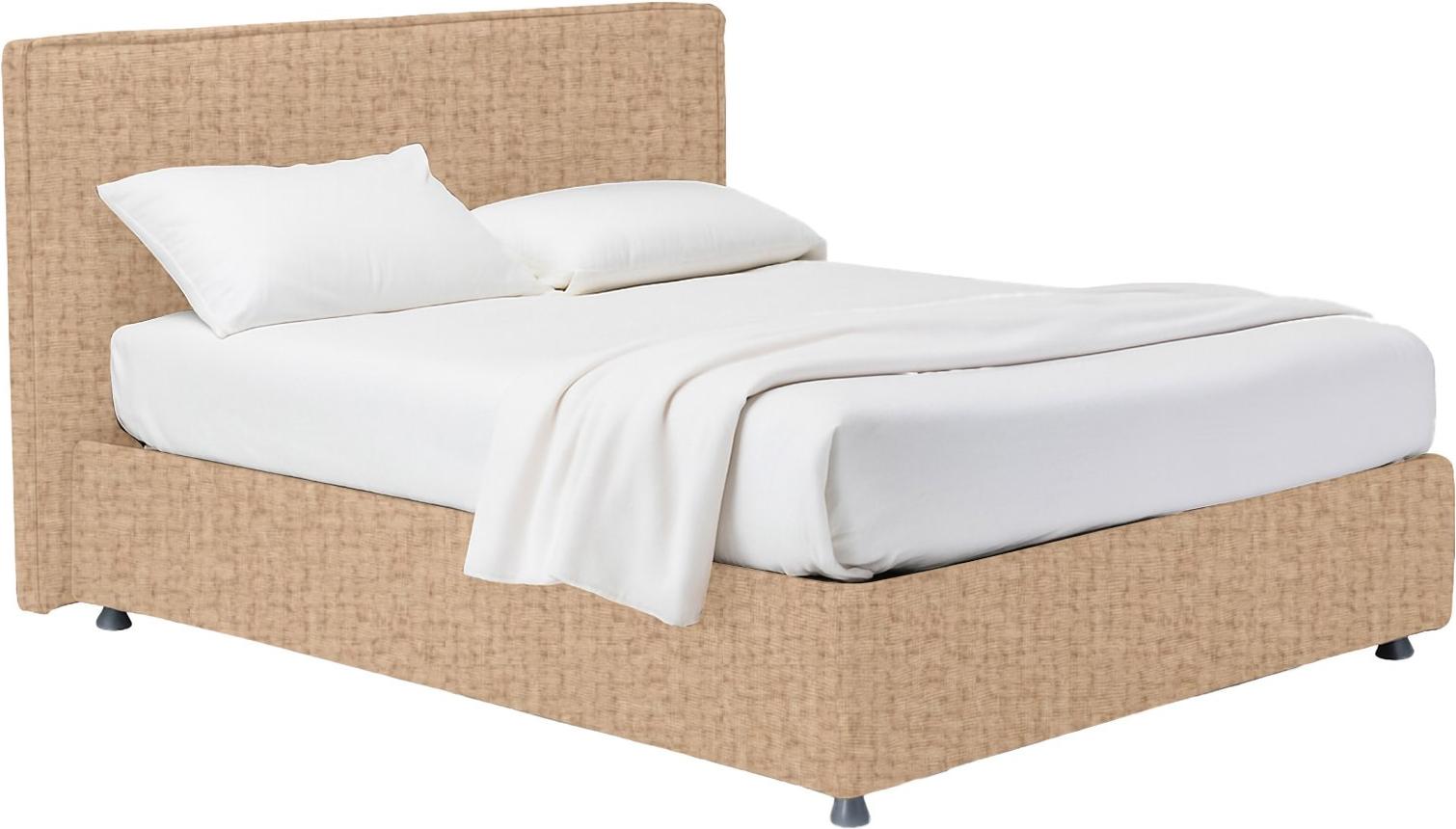 Dmora Einzelbett Iudica Beige, Abnehmbar mit Stauraum