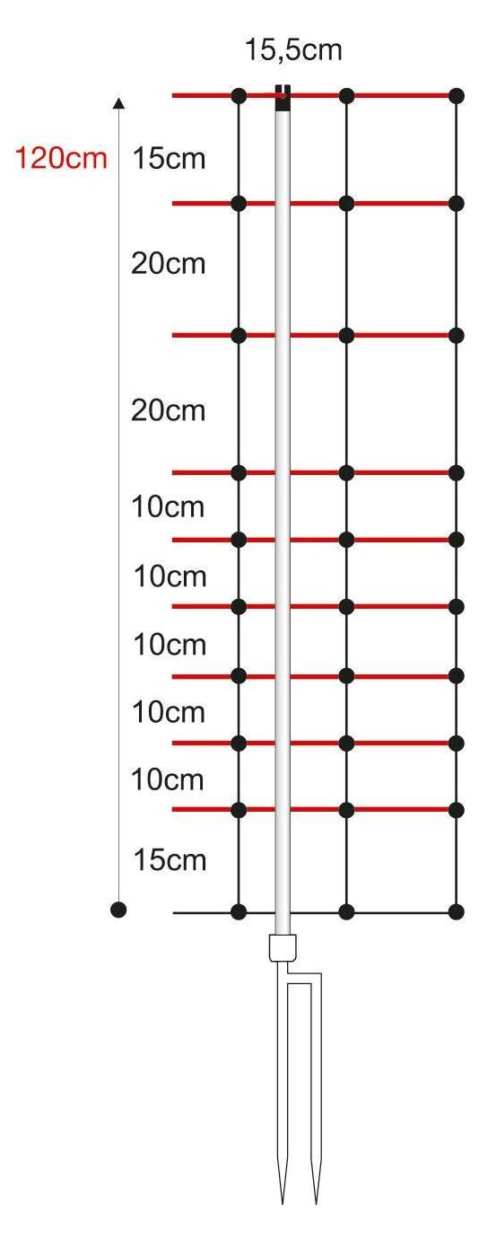 horizont Schafnetz horinetz high energy | 120 cm hoch | 50 m lang | Doppelspitze | elektrifizierbar 14595