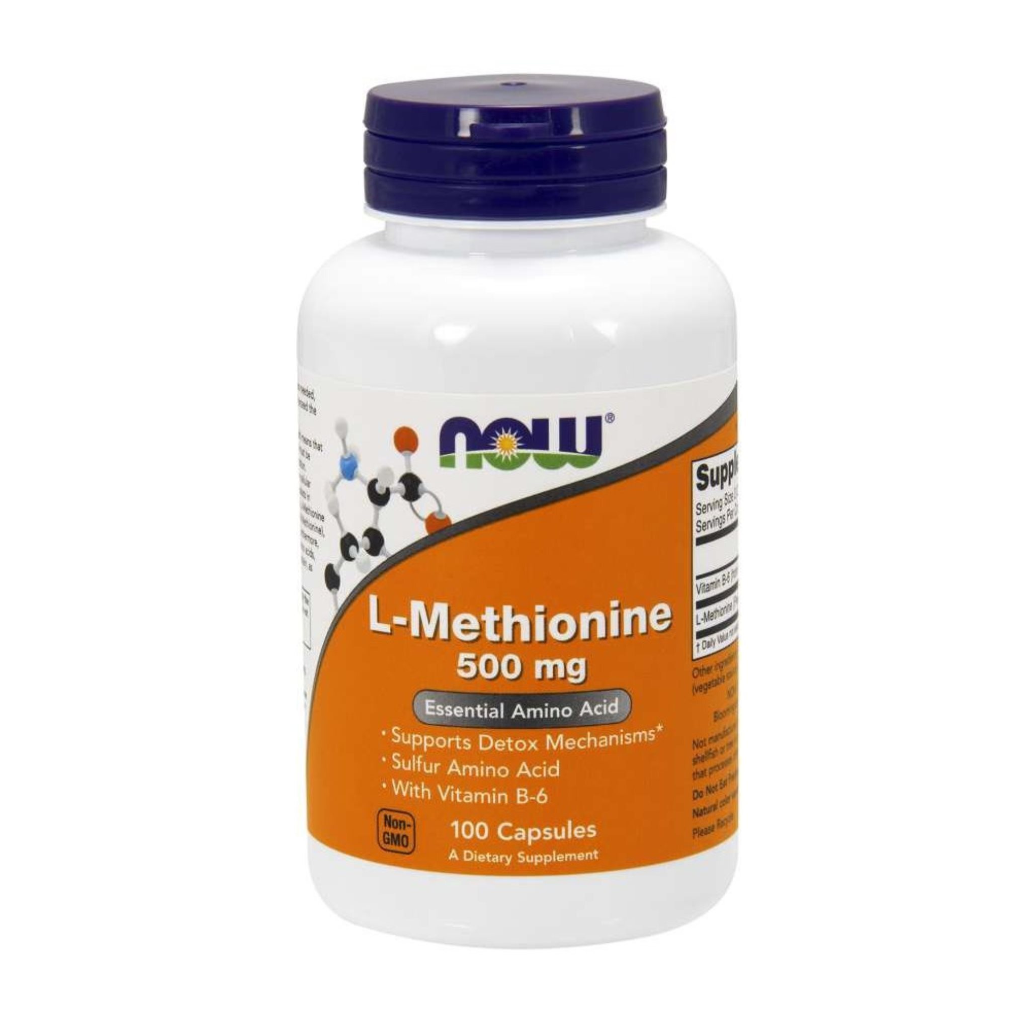 NOW Foods Sklep Now Foods L-Methionin 500 mg - 100 Kapseln BI5054