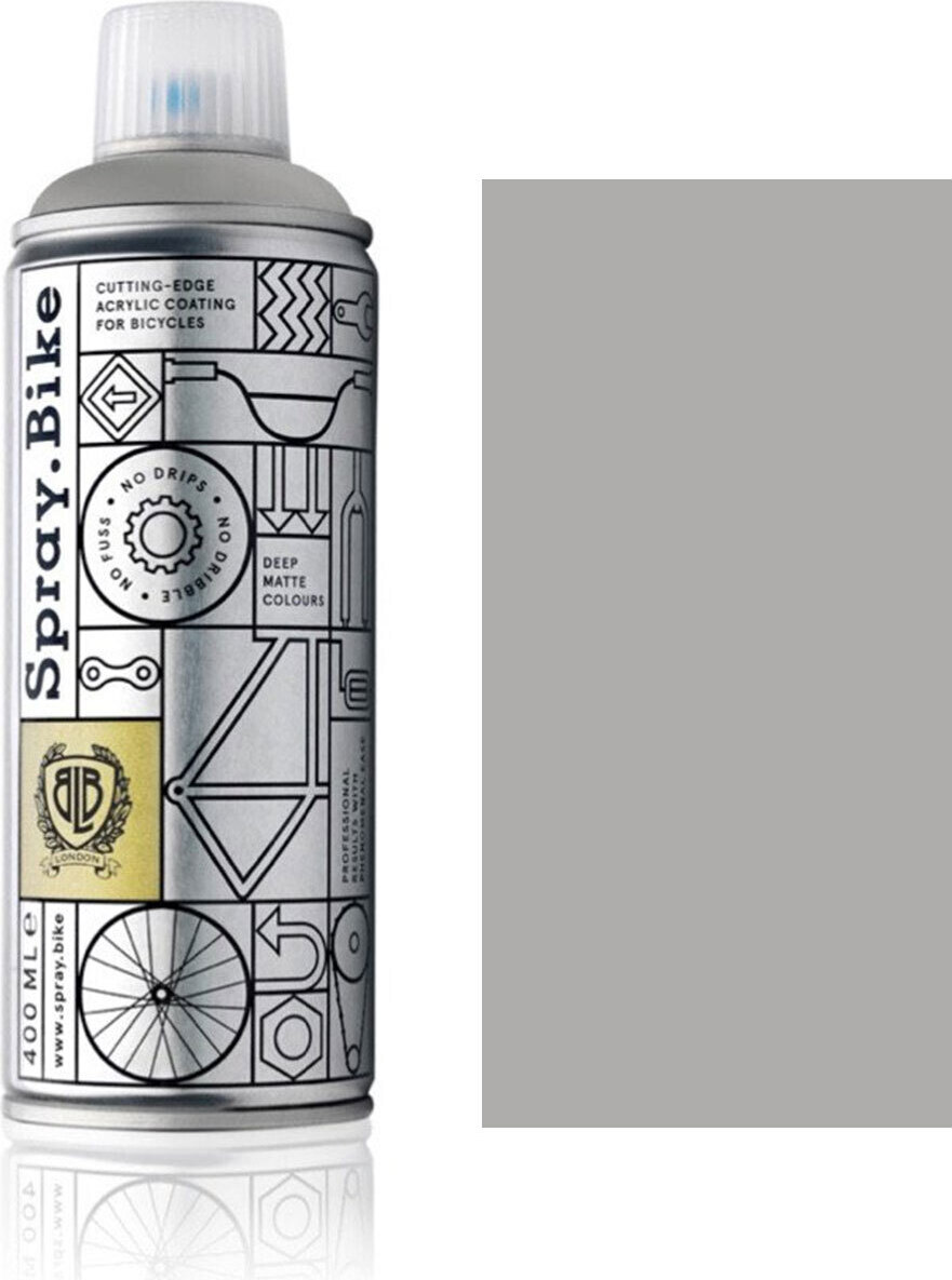 SPRAY.BIKE Fahrrad Lackspray Keine GRUNDIERUNG notwendig - Acryllack Spray 400 ml, Farbe:Silvertown COSMOS-48122