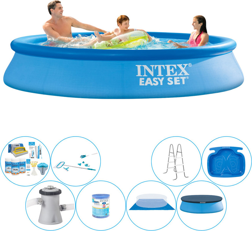 Komfortný balík pre bazén - Intex Easy Set Round 305x61 cm