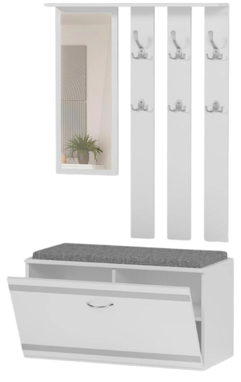 Framire Garderobe - Weiß - 85 x 39 x 157 cm - Modern V-2 V-2 BIALA