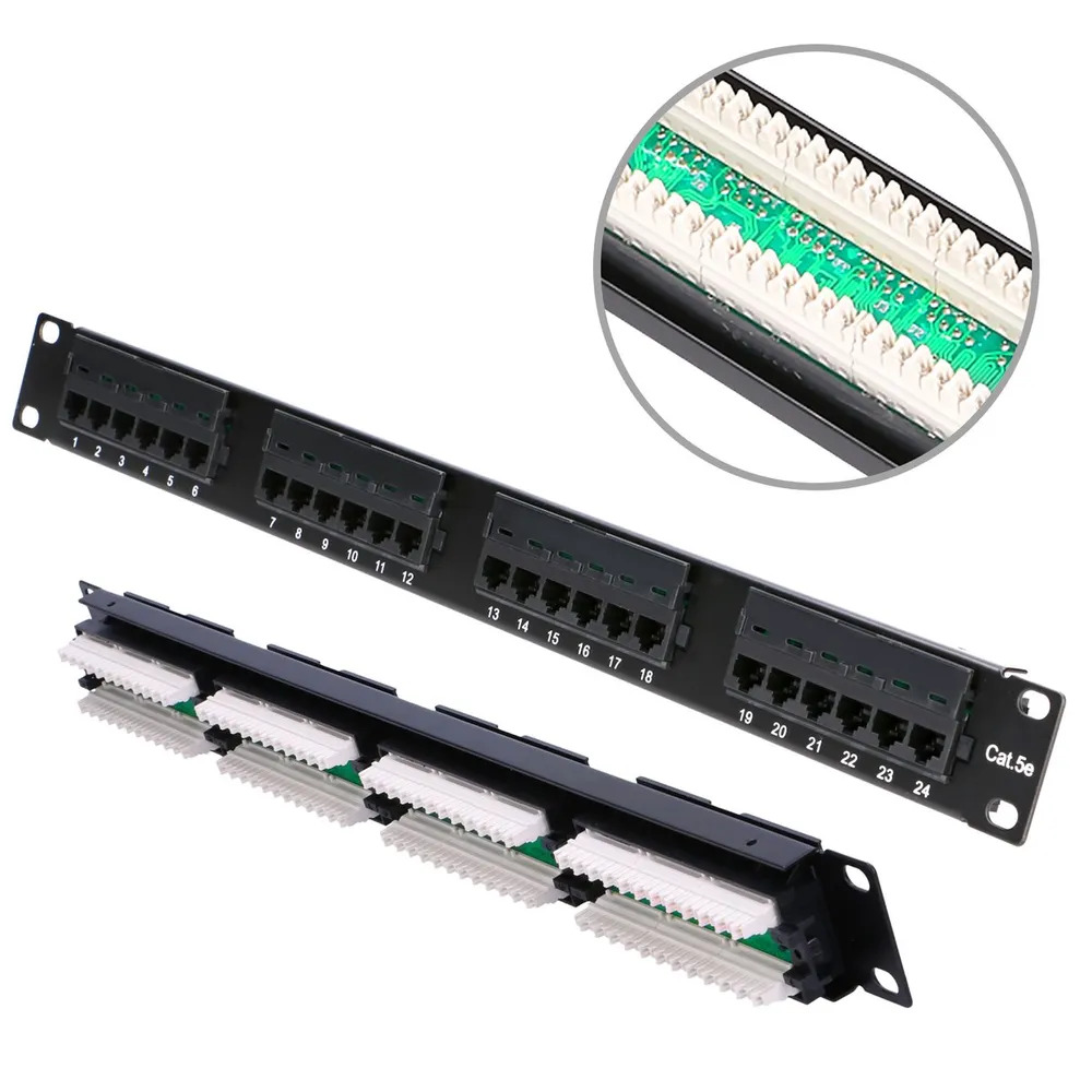 Extralink CAT5E UTP Patchpanel 24 portov