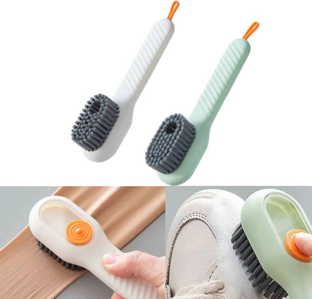 mcstar 2stk. Reinigungs Bürste Weiche Borste Flüssige Schuh Bürste Kleidung Bürste Schuh Kleidung Brett Bürste Haushalts Reinigungs Werkzeug, Grün+Weiß