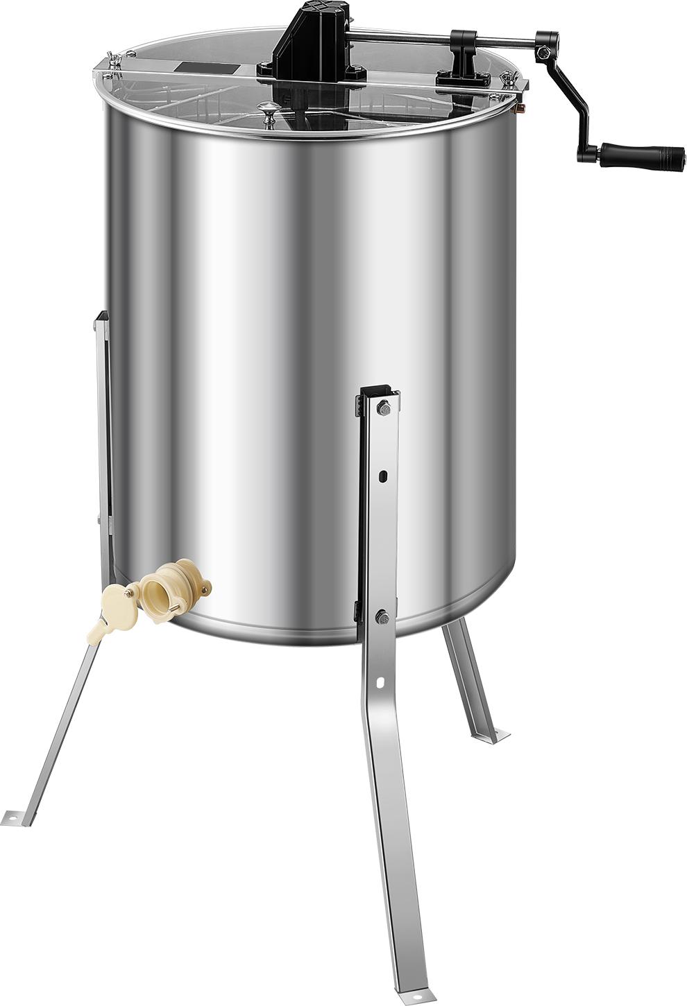 SucceBuy Manuelle Honigschleuder für 4/8 Rähmchen, tangentiale Konstruktion HE-18C-48M-ZJ