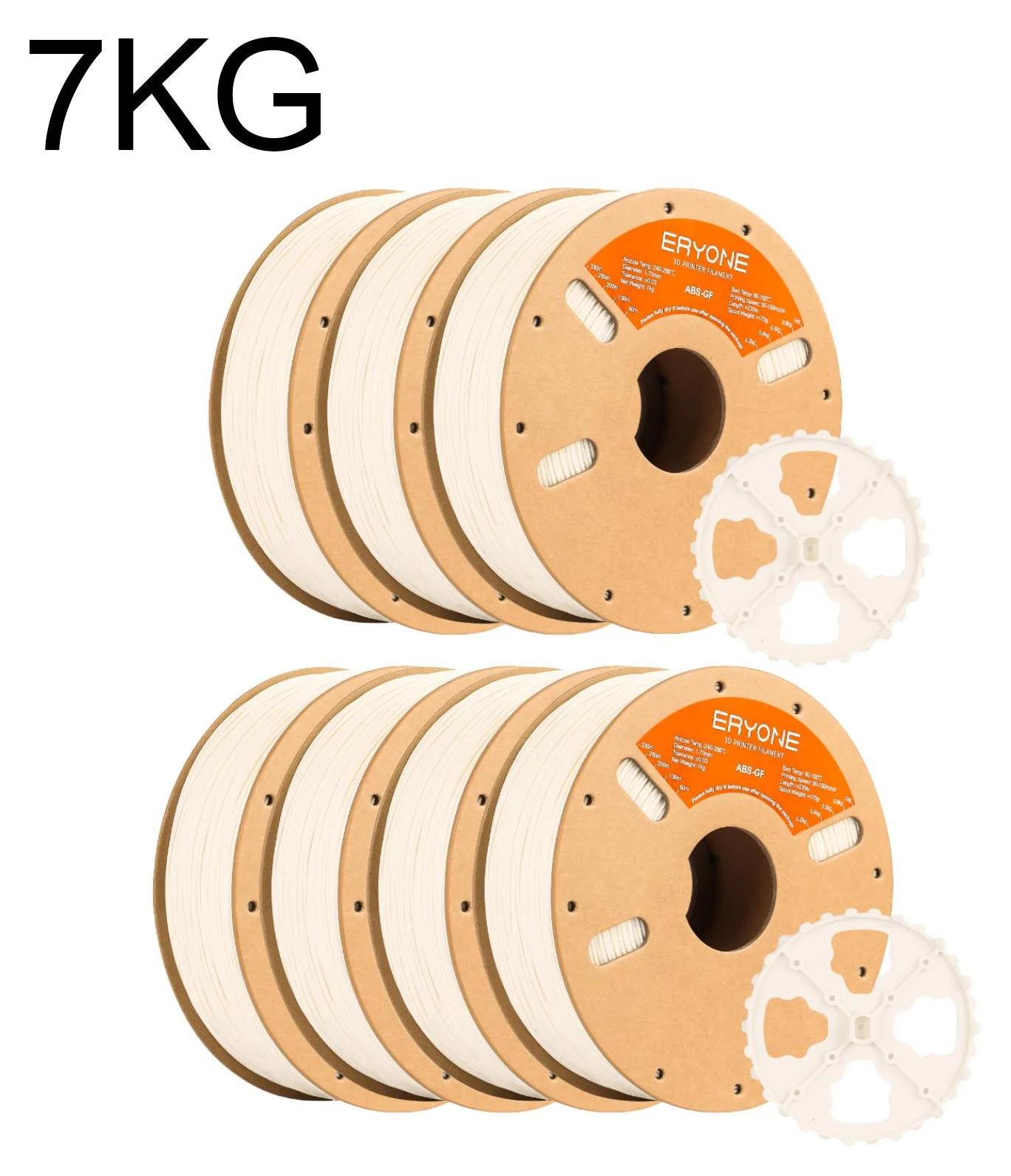 StarTech Glasfaserverstärktes ABS - 3D Drucker Filament - 1,75 mm - ±0,03 mm Toleranz - 7 kg Spule - Weiß