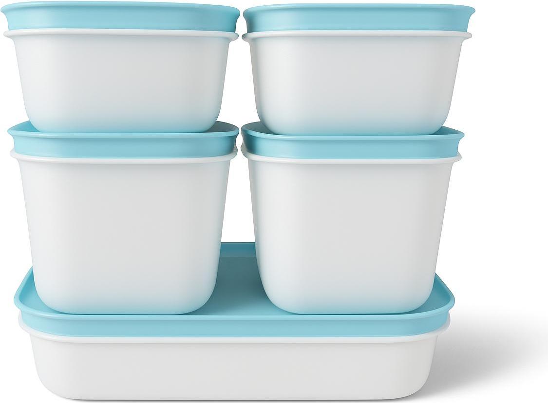 TUPPERWARE Gefrier-Behälter 1,1L (2) +1,0L + 450ml (2) Eis-Kristall Eiskristall