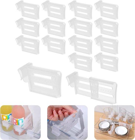 Unyqoos® Transparentes und verstellbares Kühlschrank-Organizer-Set für effiziente Platznutzung