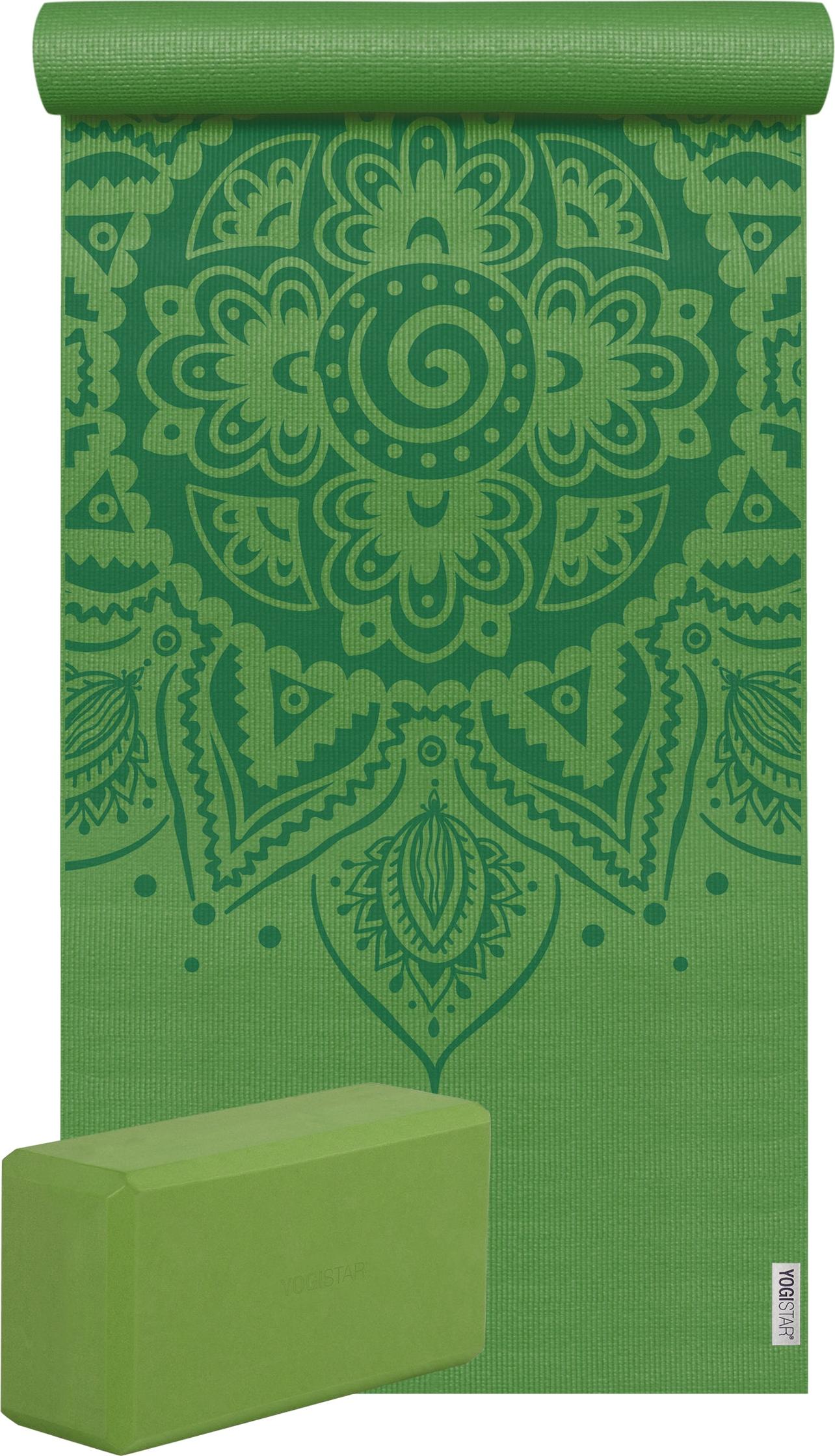 Yogistar Yoga-Set Starter Edition - spiral mandala (Yogamatte + 1 Yogablock) 124554