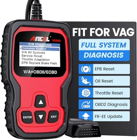 ANCEL OBD2 Diagnosegerät, Motorsteuerleuchte -Leuchte -Fehler -Überprüfung EPB, ABS, SRS, OBD.