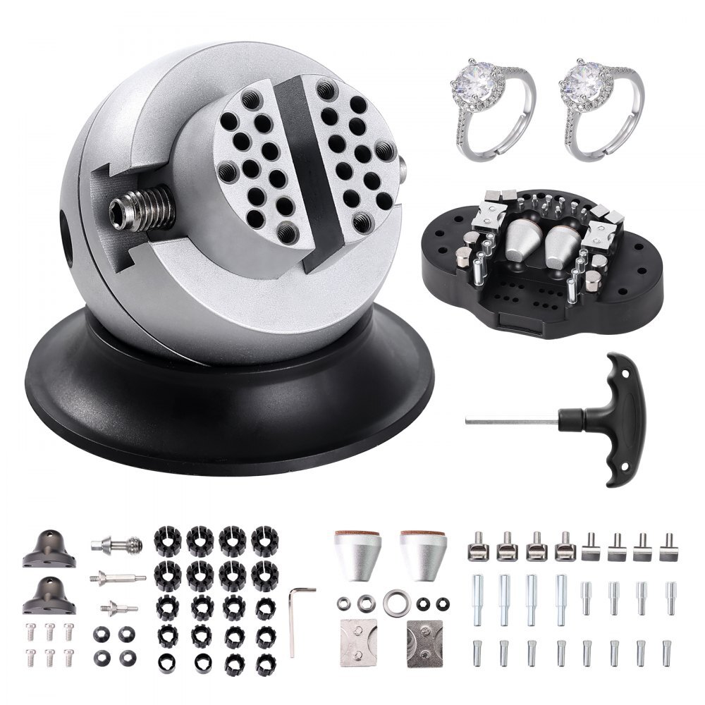 Schmuck-Kugelschraubstock-Set, Gravierwerkzeug 78 mm Kugeldurchmesser, Professionelles Kugelschraubstock Werkzeug 54 mm Max. Öffnung Verchromung