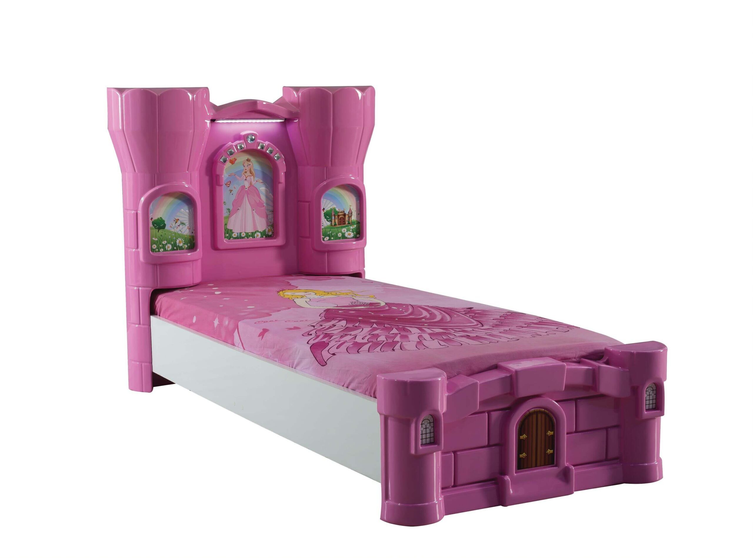 Bett 90x190cm Castle Prinzesssin In Pink